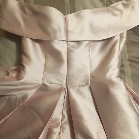 Custom princess dress with high slit blush pink - Picture 3 of 8